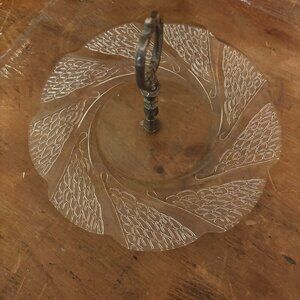 Vintage Glass Serving Tray